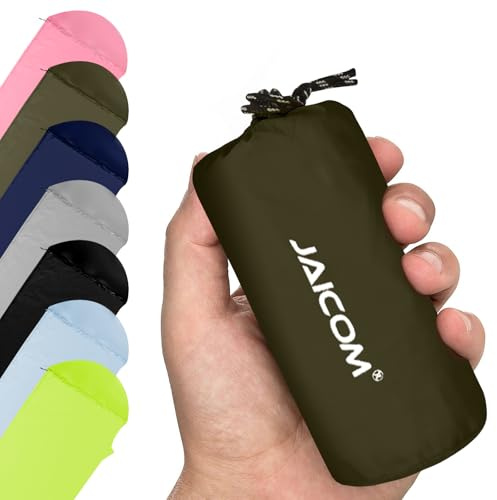 JAICOM Hüttenschlafsack Ultraleicht, Neuer Nylon Schlafsack Liner nur 150g | Kleines Packmaß & besonders weich Reiseschlafsack, Ideal für Backpacking, Hostels, Hütten Camping