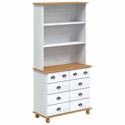 vidaXL Askim Tall Cabinet White 91 x 40 x 183 cm Solid Pine Tall Cabinet Askim White 91 x 30 x 104 cm Solid Pine Chest of Drawers White 91 x 40 x 79 cm Solid Pine