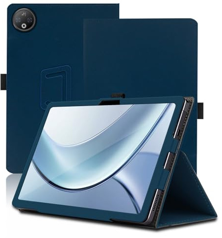 Custodia per DOOGEE V Pad 12 Pollici, Cover Tablet DOOGEE V Pad, Copertura Protettiva Pieghevole con Supporto per Matita e Cinturino da Polso, Protezione Completa. (Blu)