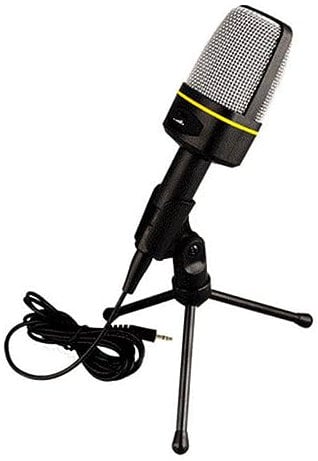 TOYANDONA Desktop Microphone Holder Clip Vintage Microphone Tripod for Computer Karaoke Singing