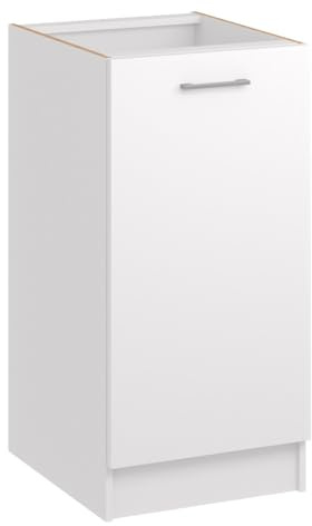 roe furniture Küchenunterschrank 45 cm Breite – Küchenschrank für Aufbewahrung – 45×82×44 cm – schmaler Unterschrank aus Holzwerkstoff, melaminbeschichtet