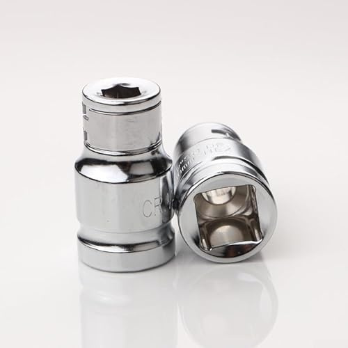 3 douilles 8 plus 1 sur 2 mécaniciens avec porte-embout hexagonal convertisseur chrome vanadium construction professionnelle pour acier et entraînement (1/28 mm)