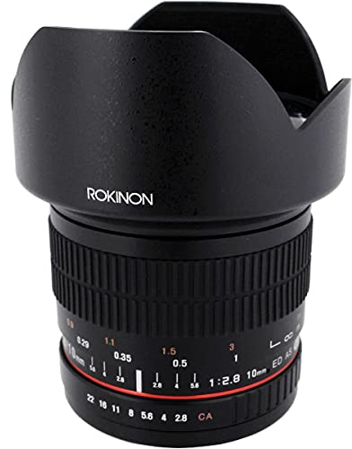 Rokinon 10mm F2.8 ED AS NCS CS Ultra Wide Angle Lens for Nikon Digital SLR Cameras with AE Chip for Auto Metering (10MAF-N)