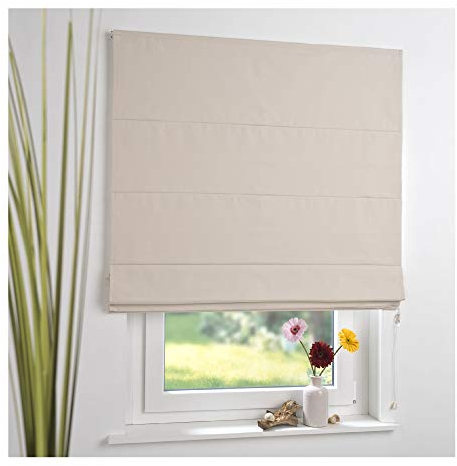 Raffrollo Uni Verdunkelung | B 60 x H 190 cm | Creme