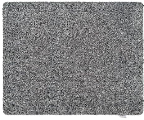 HUG RUG Washable Dirt Trapper Door Mat Kitchen Hallway Doorway, Made in the UK, Plains Light Grey 80X100