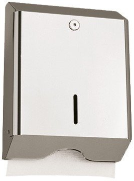 Blanc HYGIENIC Falthandtuchspender INOX Z600 – Handtuchspender, abschließbar für Wandmontage, Spender für 600 Faltpapiere, Edelstahl gebürstet