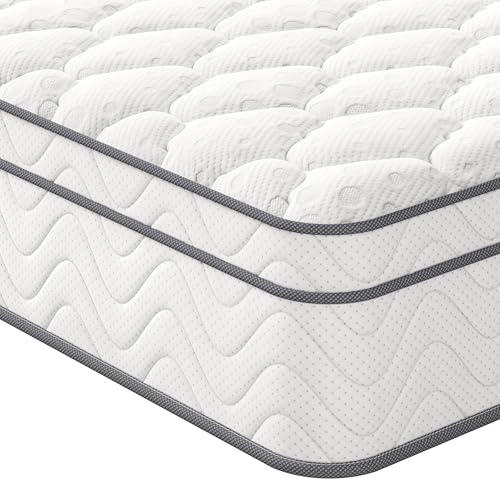 Vesgantti Single Mattress, 10.3 Inch Hybrid Mattress 3FT with Breathable Foam and Individually Pocket Spring - Medium Firm, Classic Box Top Collection(90x190x26cm)