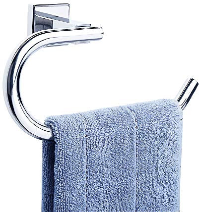 Sayayo Towel Ring Hand Towel Holder Wall Mounted, Towel Rail for Bathroom Kitchen, Toilet Paper Holder, SUS-304 Stainless Steel Polished Finished, EGK5010