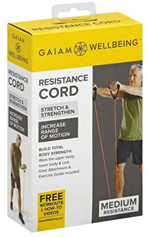 gaiam Resistance Cord with Door Attachment, Medium (Medium (Red))