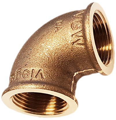 GEWINDE FITTING aus ROTGUSS (besser als Messing) > Winkel 90 Grad IG(Rp) x IG(Rp) 3090 > 1/4 bis 4 Zoll WUNSCHGRÖSSE einfach selbst wählen >>> 1 Zoll