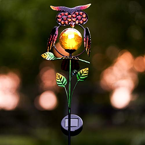 GloBrite Metal Owl Garden Stake Light - Garden Novelty Animal Decoration Ornament - 90cm