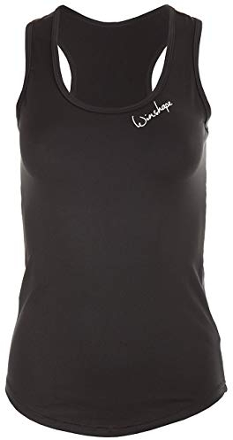 Winshape Damen Super leichtes Functional Tanktop AET104, Slim Style Fitness Yoga Pilates, Schwarz, XL