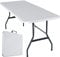 KESSER® Buffettisch Tisch klappbar Kunststoff 183x76 cm Campingtisch Partytisch Klapptisch Gartentisch für Garten, Terrasse und Balkon zusammenklappbar 6 Personen inkl. Cover & Tragegriff, Weiß