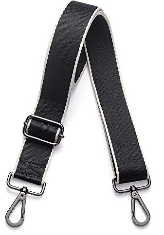Kolti Geldbörse Strap Ersatz Crossbody Handtasche Streifen Breit Verstellbar, Gun Metal Buckle-20, 1.5 inch width