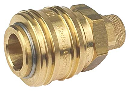 Druckluftkupplung Kupplungsdose Druckluft Kupplungsstecker mit Überwurfmutter 10x8 mm Messing NW 7,2