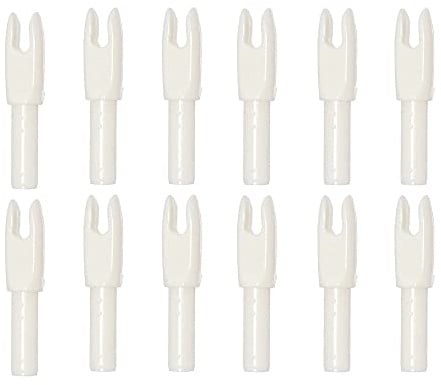 ANCLLO 12pcs Plastica Colore Bianco Tiro Con L'arco Caccia Compound Arco Freccia Nocks per 1.6 Frecce