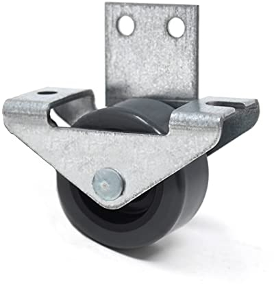 Design61 4X Kastenbockrolle Bettkastenrolle Möbelrolle Seitlich anschraubbar Rolle 30x15 mm mit weicher Lauffläche