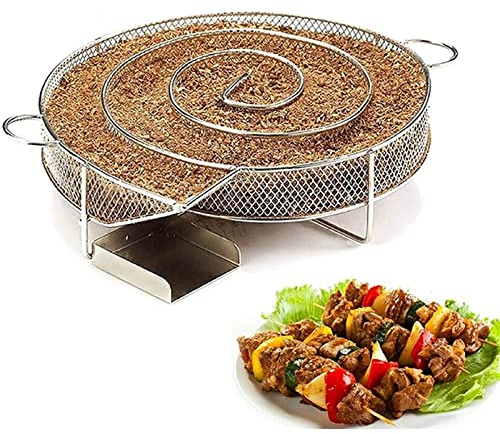 ColdShine Kaltrauchgenerator Rund Smoker Edelstahl Kalträuchern Smoker Rauchgenerator für Kugelgrill Smoker und Räucherofen