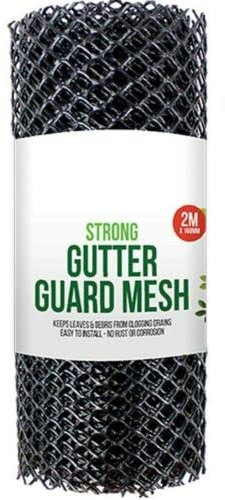 2M x 160mm Mesh Gutter Guard Wire Net Cover Drain Leaf Debris Clog Protection Netting Plastic Gutter Guard Mesh Wire Drain Leaf Debris Clog for Outdoor(1Roll)