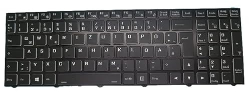 RTDPART Laptop-Tastatur für Juno NYX 15 AMD V2 Deutsch GR mit Rahmen neu schwarz mit Hintergrundbeleuchtung