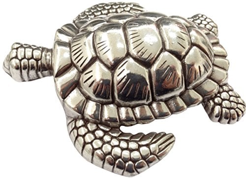 BELTINGER Gürtelschnalle Delux Turtle 4,0 cm | Buckle Wechselschließe Gürtelschließe 40mm Massiv | Wechselgürtel bis 4cm | Silber