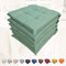 Set 6 Cuscini Sedia Con Lacci 4 Punti Comodi Made in Italy in Cotone Imbottiti e Spessi 6 Cm (Verde Salvia)