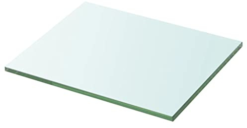 WIFESE Panneau pour Étagère Verre Trempé Transparent 20x25 cm Épaisseur 8 mm Étagère de Maison Magasin Tablette Salle de Bain Chambre à Coucher Autres Accessoires de Salon Étagère de Douche