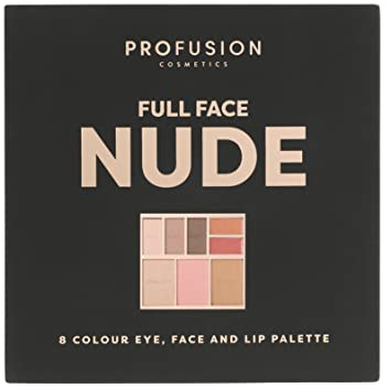 Full Face Palette Nude, 8 Farbtöne für Augen, Gesicht und Lippen für natürliche und auffällige Make-up-Looks, ultimatives Make-up-Essential für mittleren bis dunklen Teint, Nude