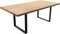 DELIFE Esszimmertisch Edge Eiche Natur 200x100 Kufe Schwarz Esstisch
