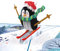 papercrush® Pop-Up Karte Weihnachten „Pinguin auf Skiern“ - Lustige 3D Weihnachtskarte für Kinder, Frauen und Skifahrer, Weihnachtliche Geburtstagskarte für Mädchen, Jungen, Freundin und Freund