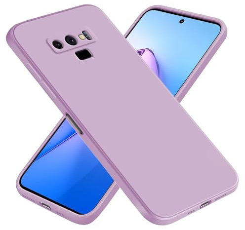 EASSGU Custodia per Samsung Galaxy Note9 (6.4 Inches), Cover Morbida in Silicone TPU - Erba Viola