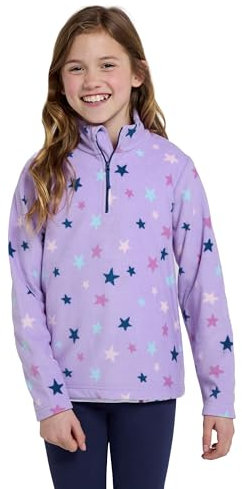 Mountain Warehouse Endeavour Kids Fleece Jacket - Half Zip, Lightweight, Micro Fleece, Fast Dry, Antipill For Boys & Girls - For Spring Summer, Travel & Outdoors Lilac 2-3y