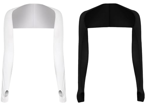 ZEACCT 2 Stück Sonnenschutz Schal-Ärmel,Schal mit UV-Schutz, Sonnenhülle Ärmel, Sonnenschutzhülle Armschützer, Arm-Abdeckung Sonnen-Achselzucken, zum Radfahren, Fahren, Golfen, Wandern, Laufen