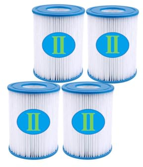 AOXHFNV Cartucho filtrante Tipo II, Cartucho filtrante para Piscina Tipo II, Cartucho filtrante para Piscina para Bombas de filtración 58094, Cartucho filtrante de Repuesto (4 Piezas)