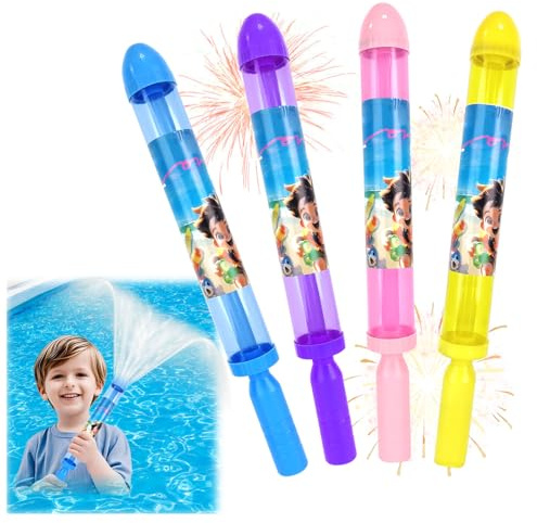 TOGETDREAM 4 Stück Feuerwerks Wasserpistole, Feuerwerk-Wasserpistole Spielzeug, Romantisches Feuerwerk Wasserpistole, WassersprüHspielzeug für Paare, Hochdruck Water Squirter Feuerwerksstil Zum