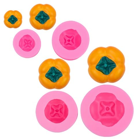 fondant formen 4 Stück Kaki-Silikonform Duftkerzen-Gipsform Fondantbacken Schokoladendekorationsform