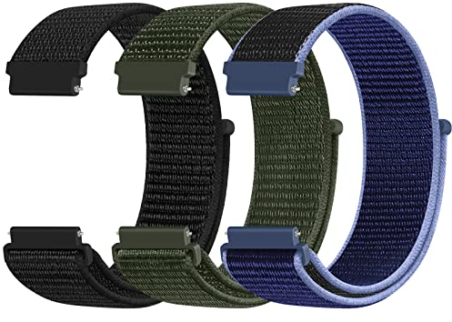 KIBDSNG Uhrenarmband 22mm Kompatibel mit Samsung Galaxy Watch 3 45mm/Galaxy Watch 46mm/Gear S3 Classic/Frontier, Einstellbares Nylon Sport Uhrenarmband Ersatzarmband für Huawei GT/GT2 46mm/GT2 Pro