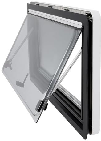 LSHFYV Ventana Oscilante para Autocaravana, Ventana Lateral para Caravana, Ventana Corredera Tintada, Ventana Abatible para Autocaravana, Caravana, Furgoneta, Autocaravana,600x350mm
