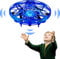 UFO Drohne für Kinder,Infrarot Sensing Mini Drohne mit LED Licht 360°Rotierenden Hover Spielzeug, geeignet für den Innen- und Außenbereich für Jungen und Mädchen im Alter von 6–14 Jahren (Blau)