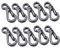 Tlily 10 PCS/Fermoirs a Mini- Mousquetons d'escalade EDC Porte-cles Crochets de Bouteille de Camping Equipement de Survie - Gris