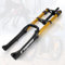 BSFHQS Forcella Fat Bike 20x4.0 Ammortizzata Freno A Disco 120mm Corsa Mountain Bike Forcella Bicicletta da Montagna 1-1/8 9 * 135mm QR Forcella Anteriore Bici Elettrica BMX 2850g(Gold)