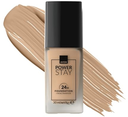 Avon Power Stay 24 Hour Longwear Foundation SPF10, Light Beige 210N, Colour Lock Technology, Breathable, Natural-Looking Formula, 35 Shades, Cruelty Free