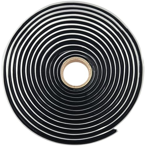 Flintronic 2 Stück Butylrundschnur Schwarz, 8mm x 4m Butylschnur, Butyl Dichtungsband, Butyl Dichtband für Auto-LKW-Scheinwerfer Fenster, Tür, Windschutzscheibe, Haushaltsgeräte