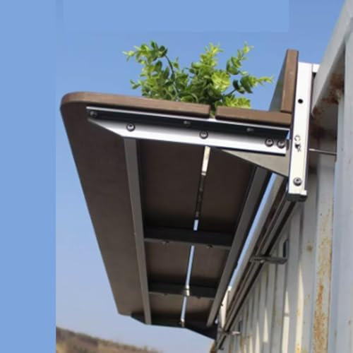 WBWAPA Balkon-Stehtisch für Geländer, Balkonmöbel, klappbarer Schreibtisch, Balkontisch, an der Wand montierter Schreibtisch, klappbarer Schreibtisch, schwebender Schreibtisch, Wandtisch,