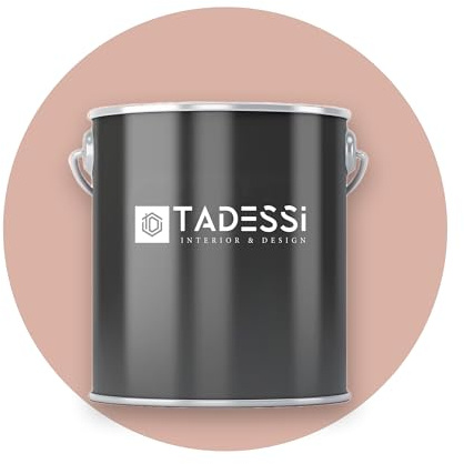 Tadessi Peinture d'intérieur rose - Beige rosé - Peinture murale mate lavable - Peinture à émulsion - Sans odeur et sans solvant - Bidon de 2,5 l