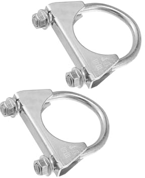 Motoforti Round U Bolt Muffler Exhaust Clamps 1.85 ID 48mm 2 Pcs | Long-lasting, for Car