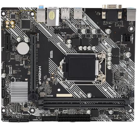 Placa Base LGA 1200, H410 F Gaming Placa Base para Compatibilidad con PC DE Escritorio para Procesadores DE CPU DE 14 NM en Serie ATA III, Interfaz DE 2 Canales DDR4 PCI E X16
