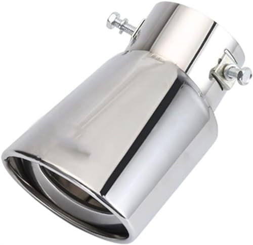 WXSSH Auto-Auspuff Auspuffrohr, 1 Stück Auto Edelstahl Auspuffblende Schalldämpferrohrabdeckung Für Ford Für Mondeo Für EcoSport Für Escort Endrohr(Silber)