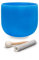 TOPFUND Indigo A Note Crystal Singing Bowl 7 inch Third Eye Chakra with Suede Mallet