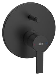 ROCA A5A0B5FNB0 TARGA Grifo Monomando Empotrable para Baño-Ducha con Inversor Automático Negro Mate